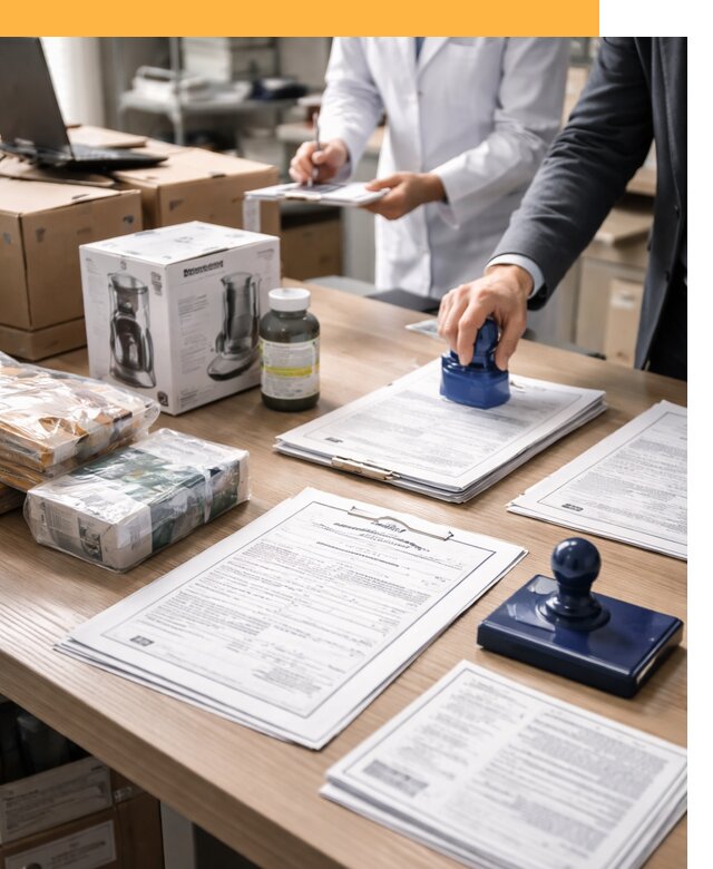 Сертификация импортных товаров от 13186 с таможенным сопровождением